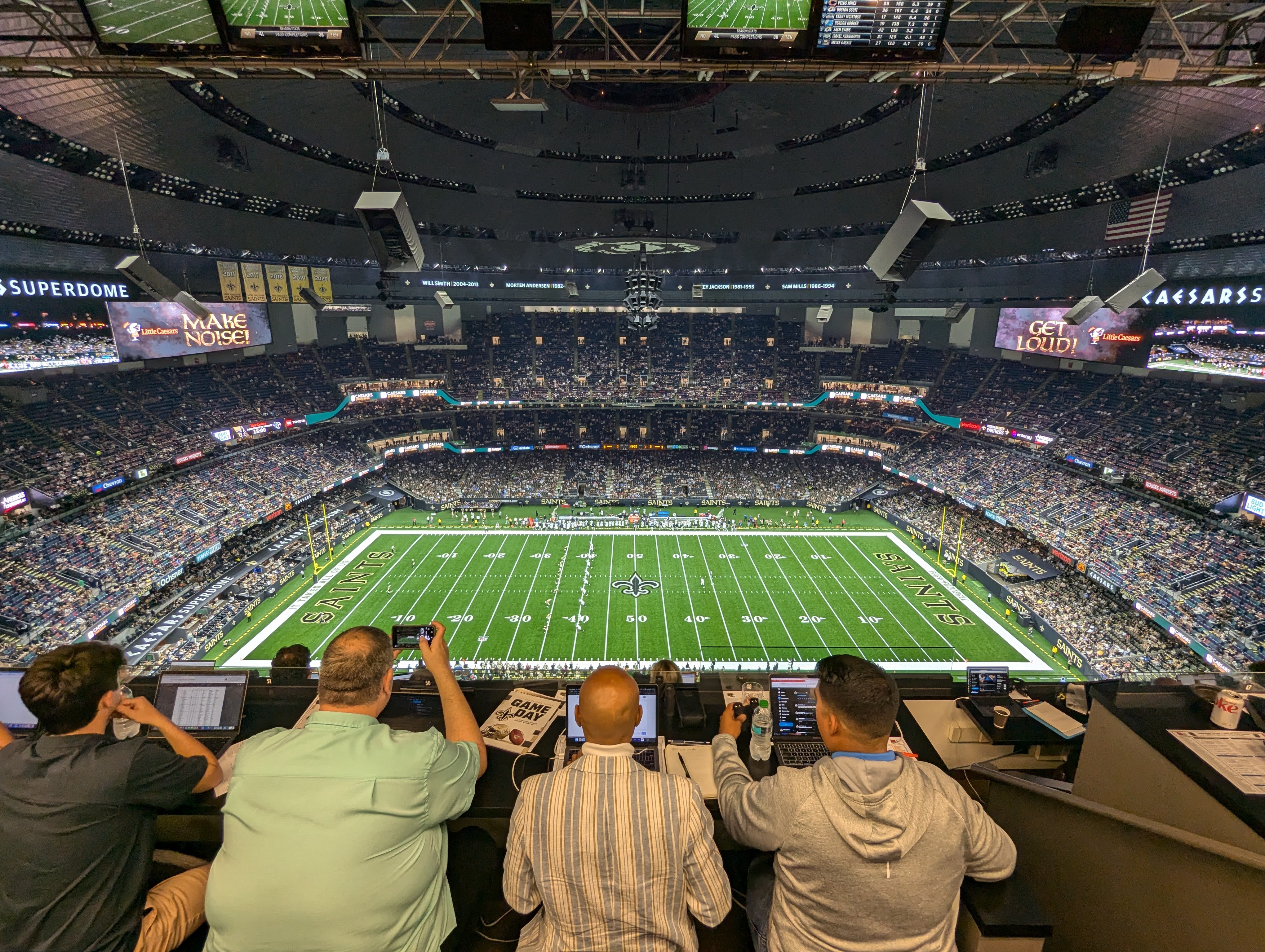 Press box at the Caesars Superdome, New Orleans